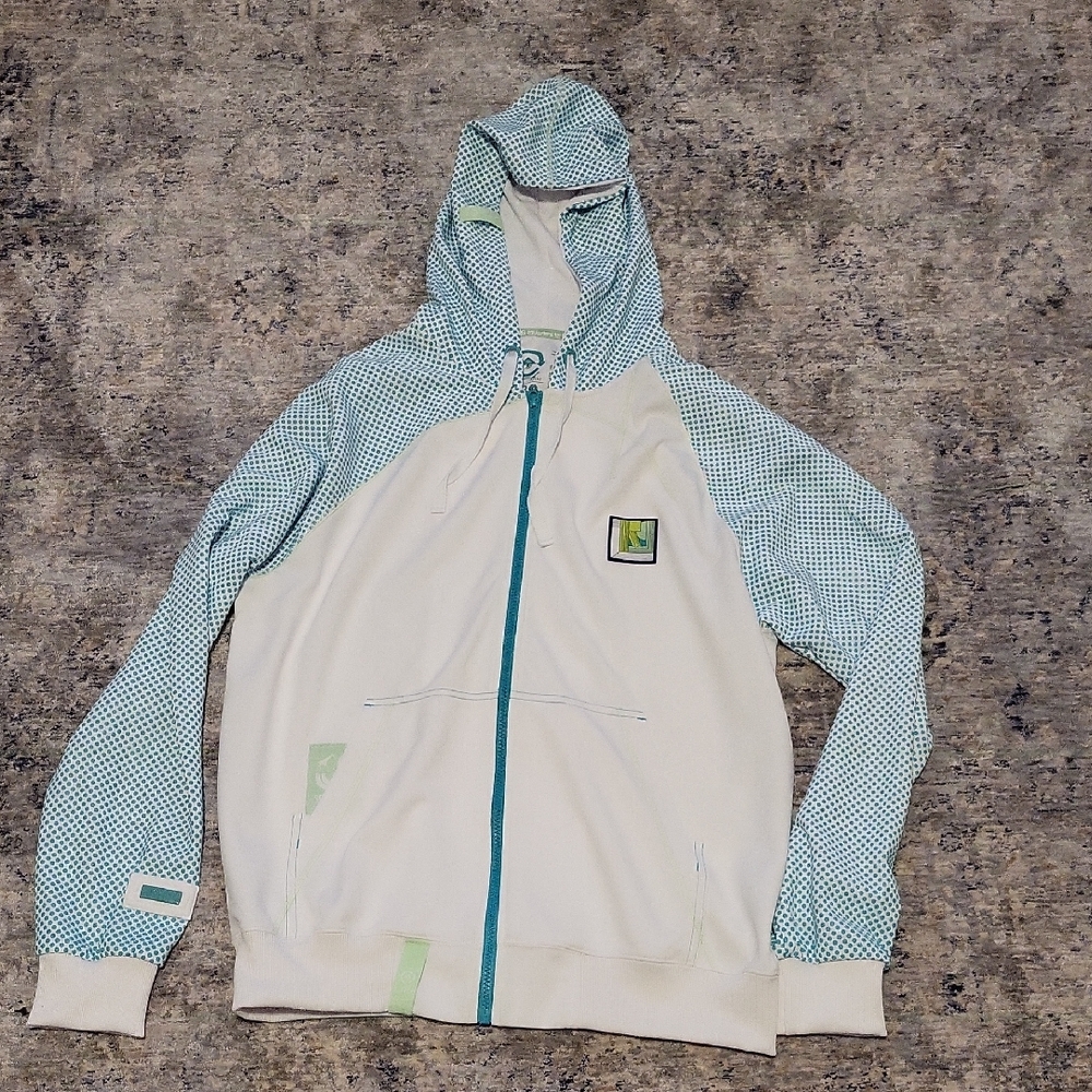 LRG White and Teal Performance Jacket